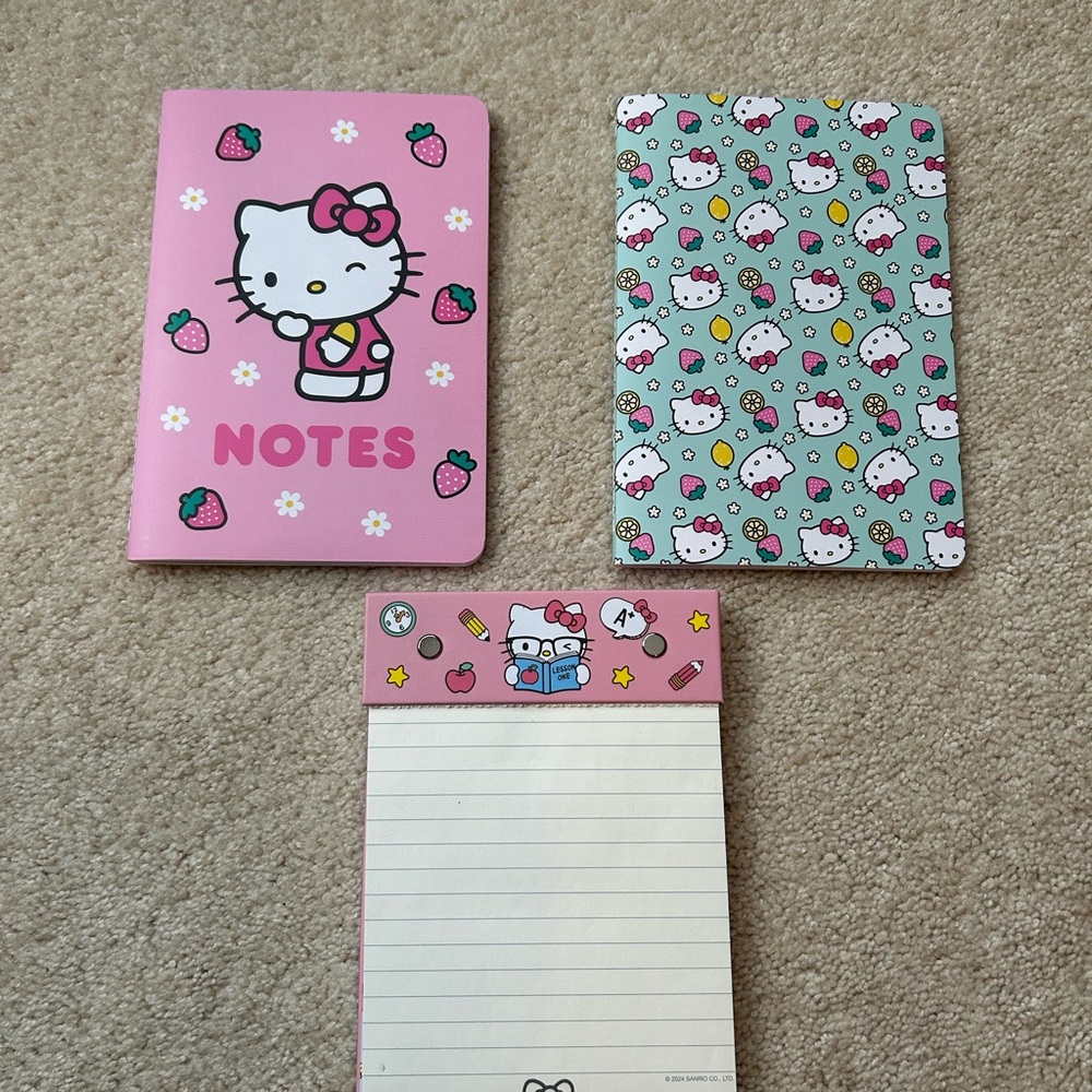 Hello Kitty Pink and Green Notebooks & Journal Set
